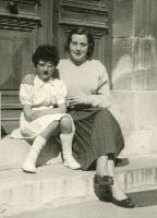 1955 _ 16 mai _ Avignon _ 1iere communion Monique Balazard - avec sa marraine Helene(Aussilloux ) Satgé117-002